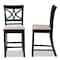 Baxton Studio Chandler Sand Upholstered and Espresso Wood 2-Piece Pub Chair Set 166-10762 - alternate 3
